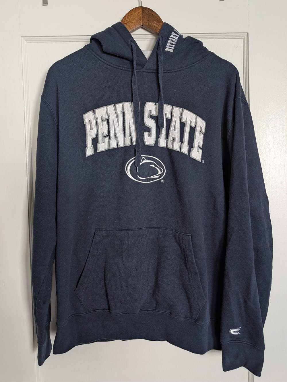Colosseum Penn State Navy Hoodie with White Logo - Size Large